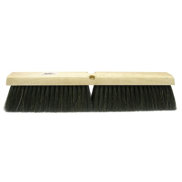 Weiler 18" Medium Sweep Floor Brush Black Tampico Center w/Horsehair Casing 42016 - main